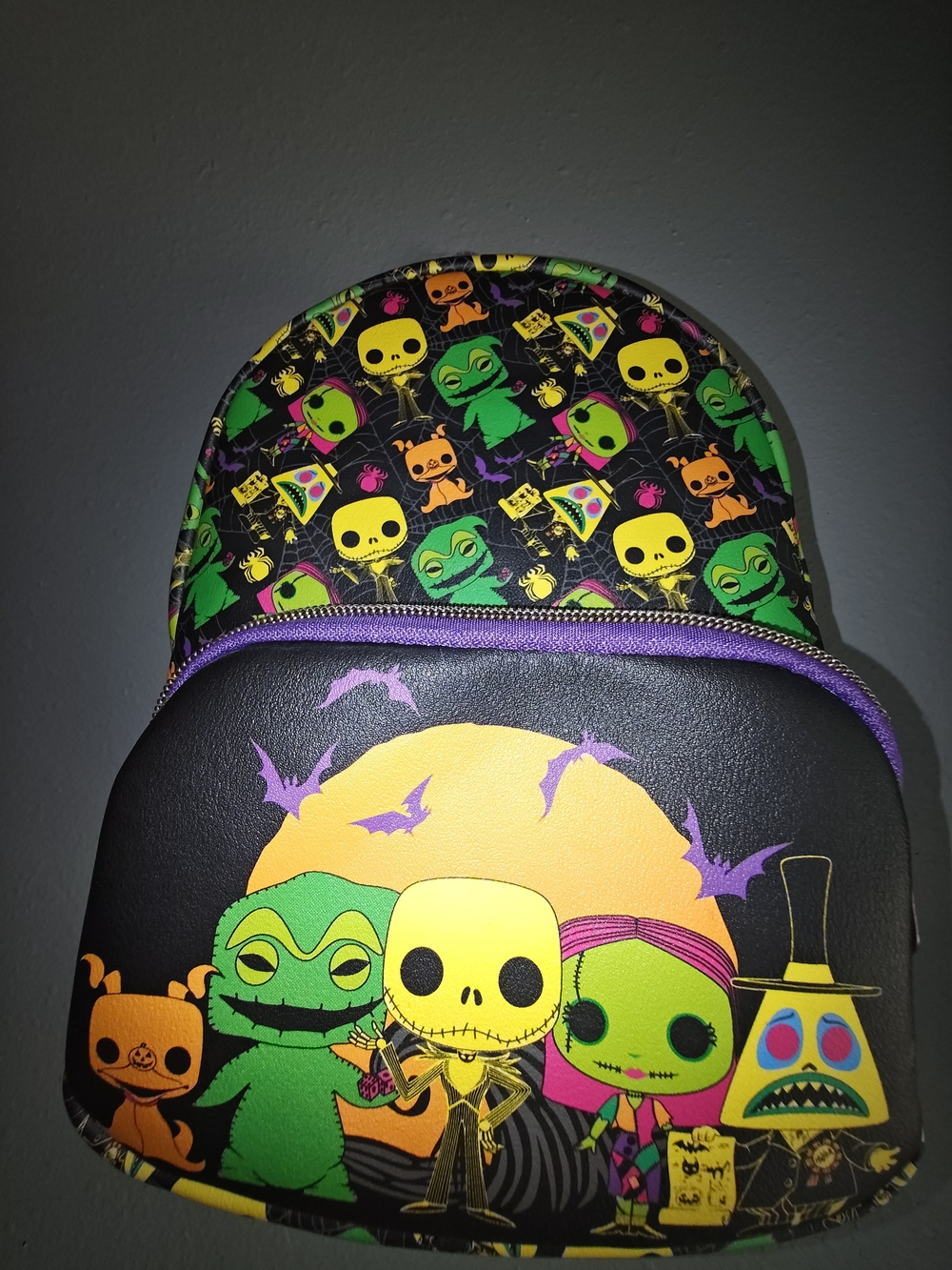Loungefly Funko Pop Nightmare Before Christmas Blacklight Mini Backpack